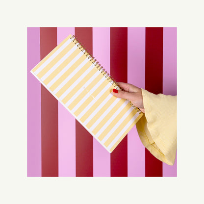 Desk Planner - Stripes Yellow