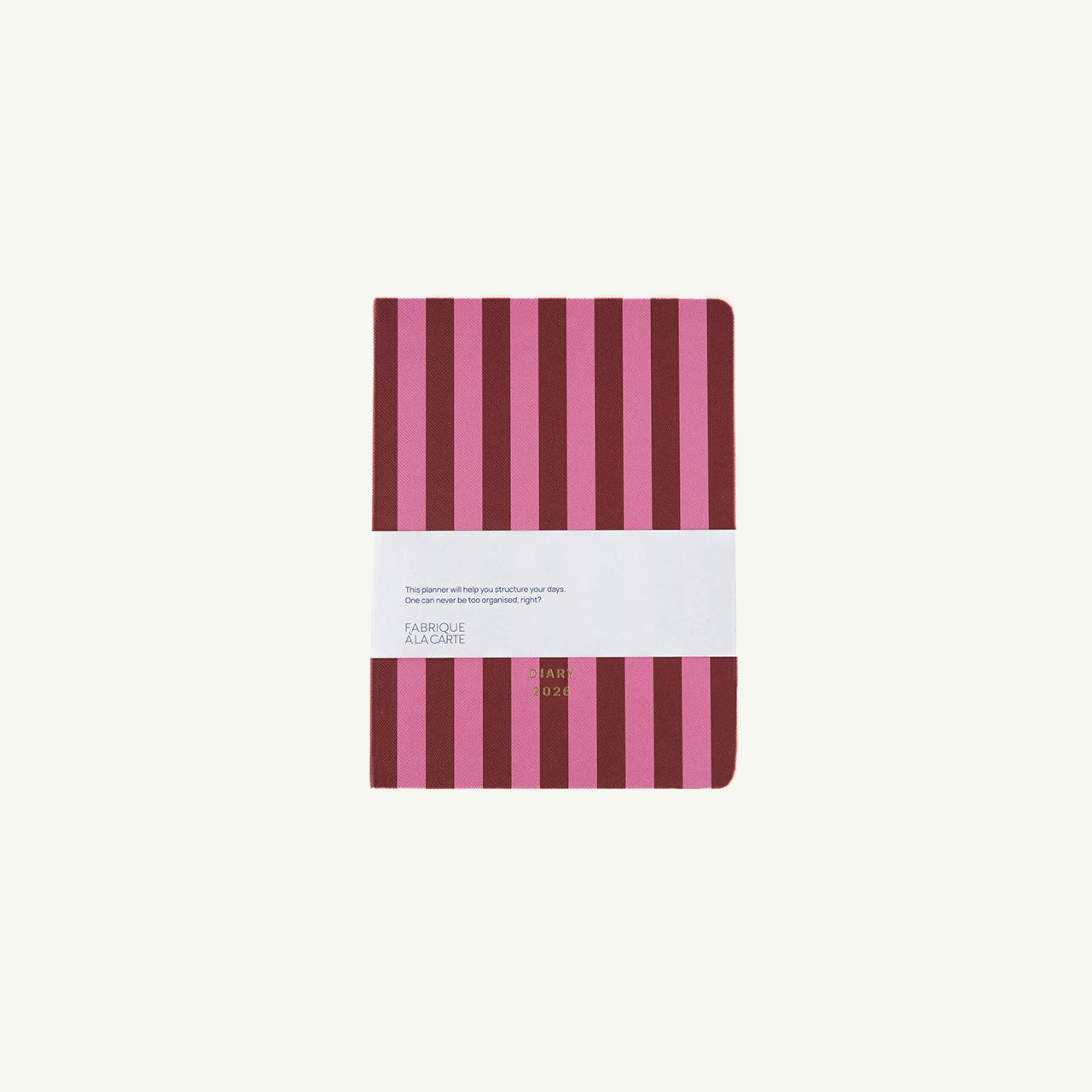 Diary 2026 - Stripes Pink Red
