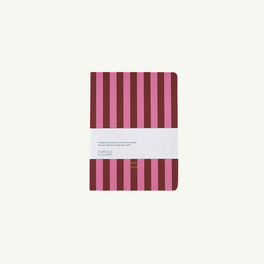 Diary 2026 - Stripes Pink Red