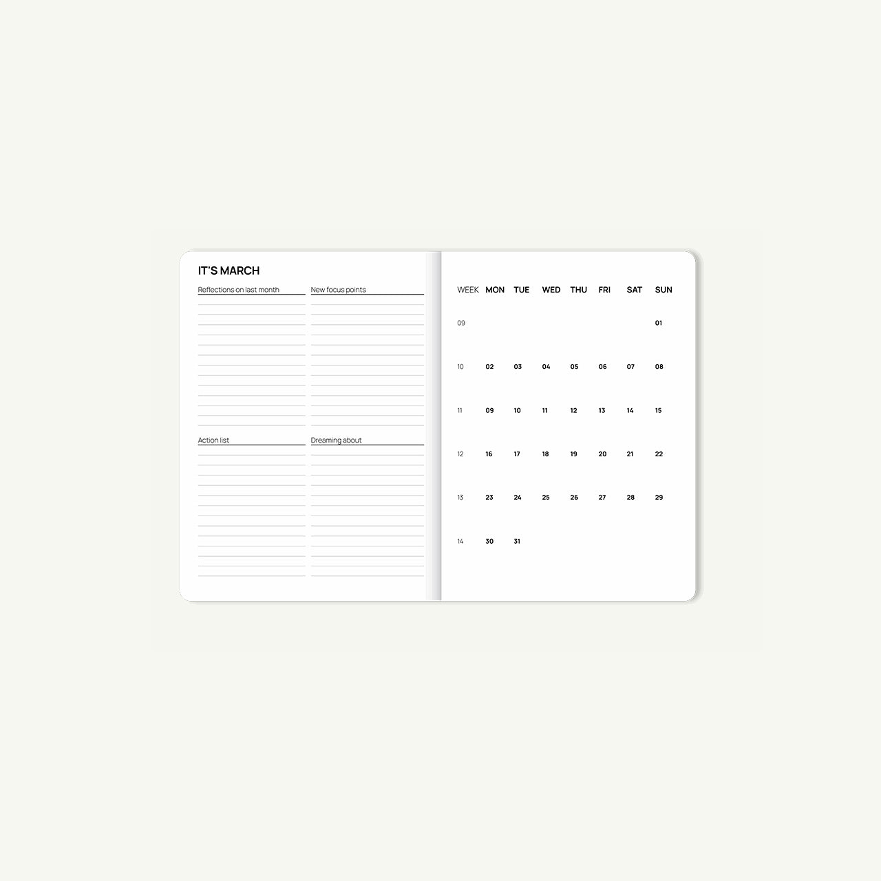 Diary 2026 - Stripes Pink Red