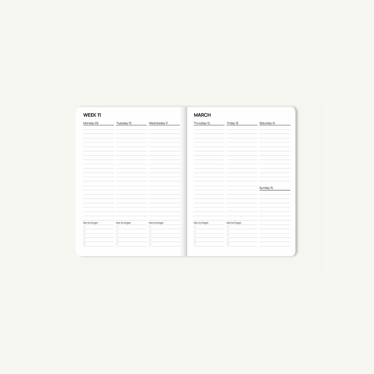 Diary 2026 - Stripes Pink Red