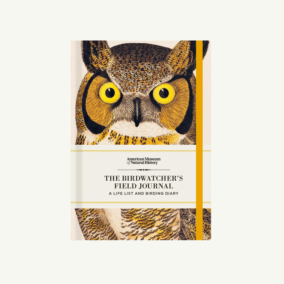 Close-up of an illustrated owl on Hachette Book Group’s The Birdwatcher’s Field Journal cover.