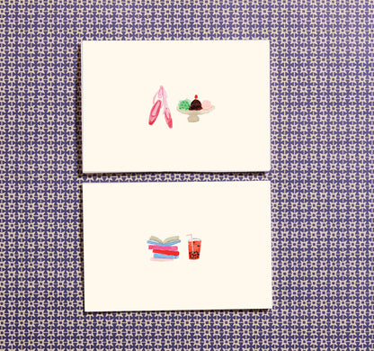 Boba and Books Notecards