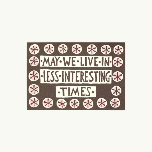 Card Less Interesting Times