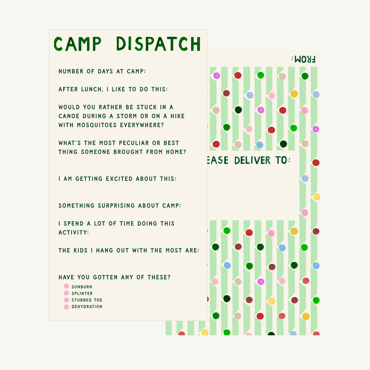 NEW Notes from Camp Stationery Kit