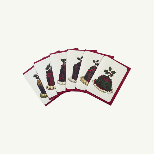 Christmas Plum Puddings Notecard Set