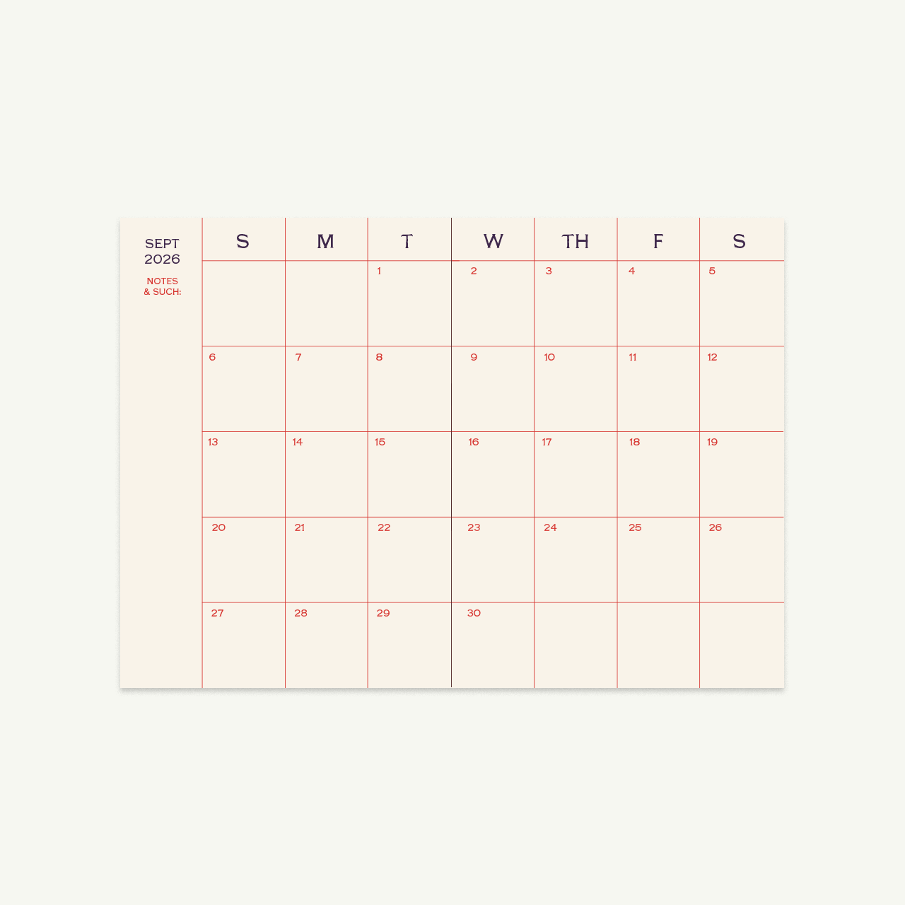 17-Month Monthly Agenda – September 2026 to December 2027