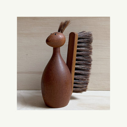 Vintage Danish Teak Wood Desk Brush