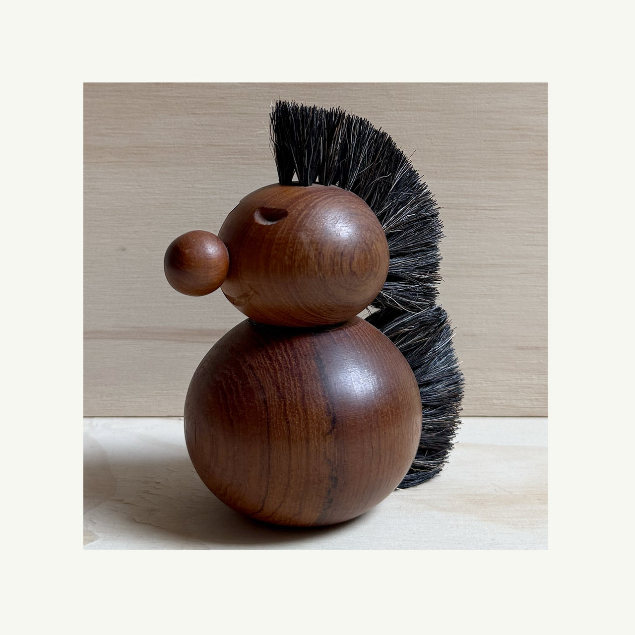 Vintage Danish Teak Wood Desk Brush
