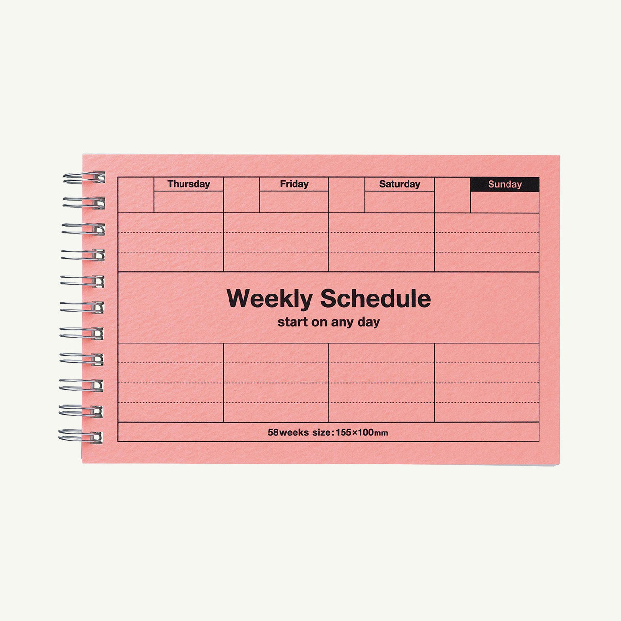 Dayfree Weekly Schedule