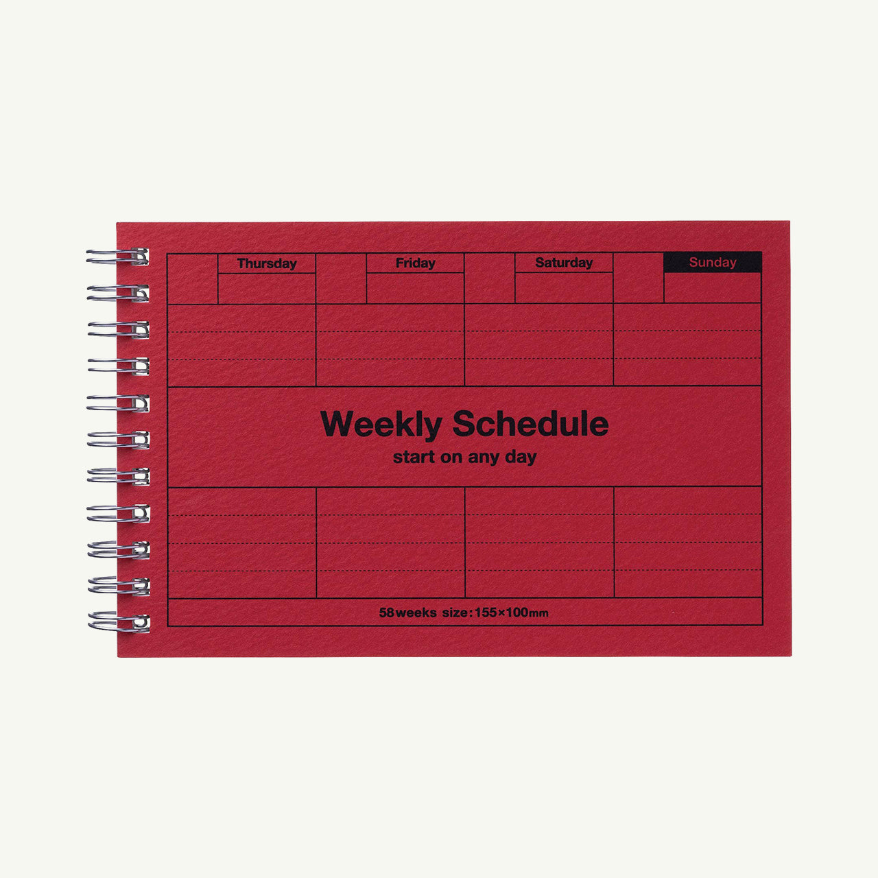 Dayfree Weekly Schedule