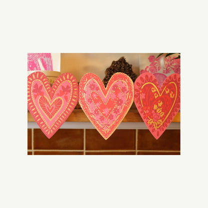 Hearts Concertina Garland