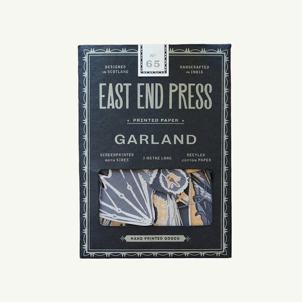 East End Press Bats Sewn Garland, screen printed and made from recycled materials.