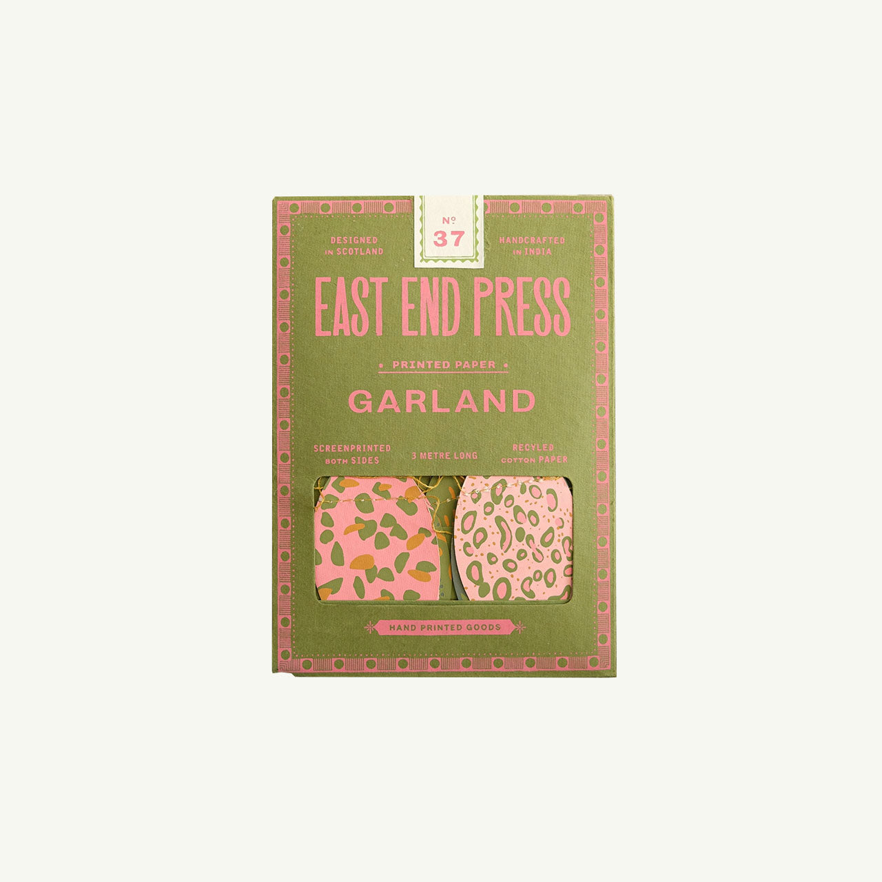 PINK SPECKLED EGGS SEWN GARLAND