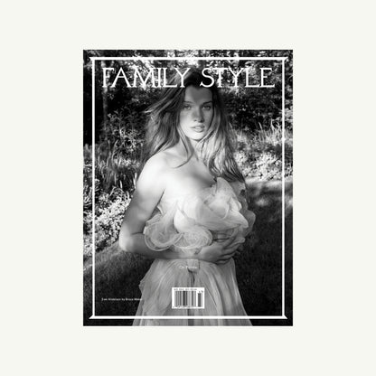 Woman in a flowing dress on the cover of Family Style Magazine by Family Style.