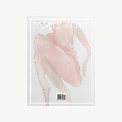 Family Style Magazine cover: abstract nude figure, FAMILY STYLE logo at top.