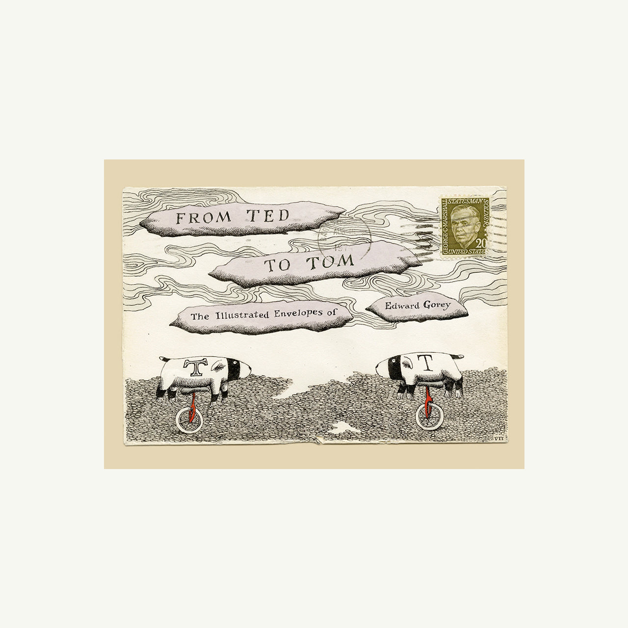 From Ted To Tom: quirky letter with sheep on unicycles by Penguin Random House LLC.