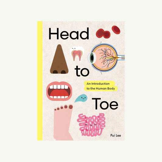 Book cover of Head to Toe, featuring anatomy illustrations of human body parts.