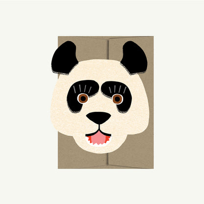 Panda Die Cut Card
