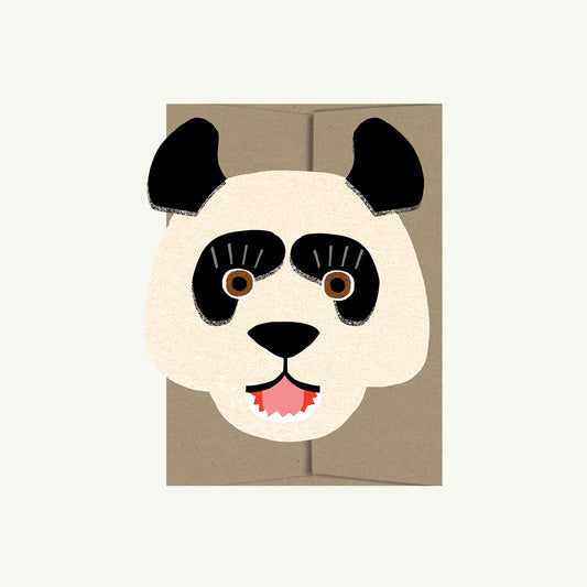 Panda Die Cut Card