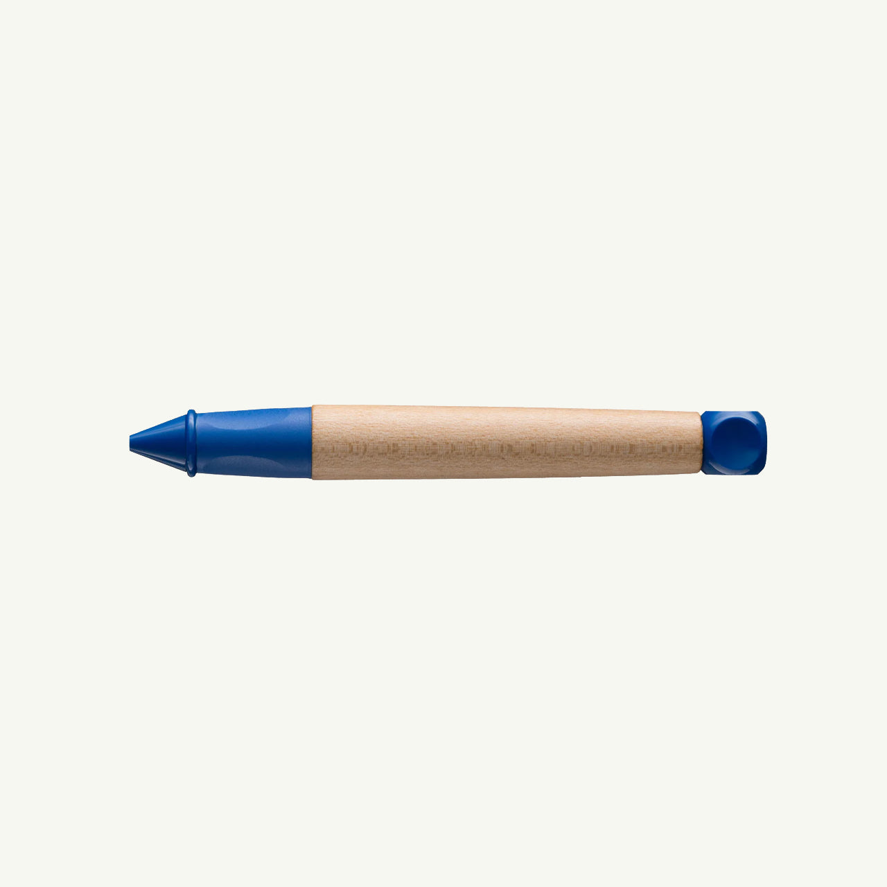 A Lamy ABC Mechanical Pencil in wood and blue lies flat, perfect for beginner writers.