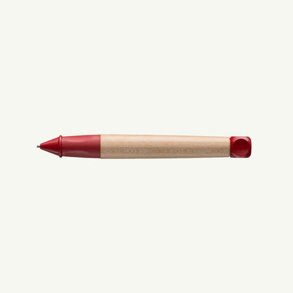 Red Lamy ABC Mechanical Pencil with ergonomic design, ideal for beginner writers.