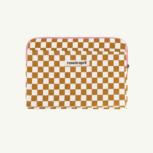 Laptop Sleeve - Caramel Check