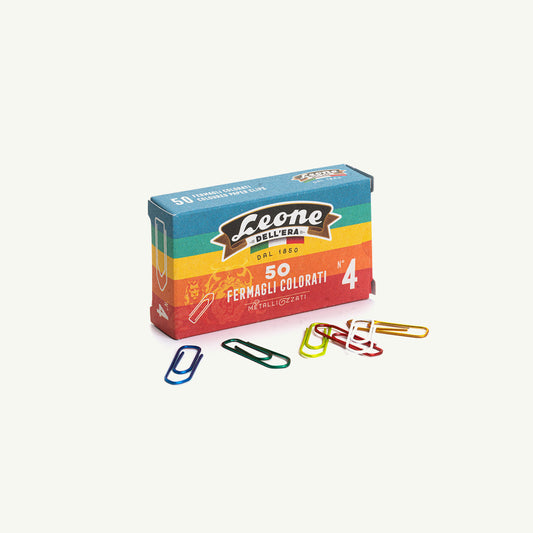 Leone Italian Paper Clips - Multi Colored