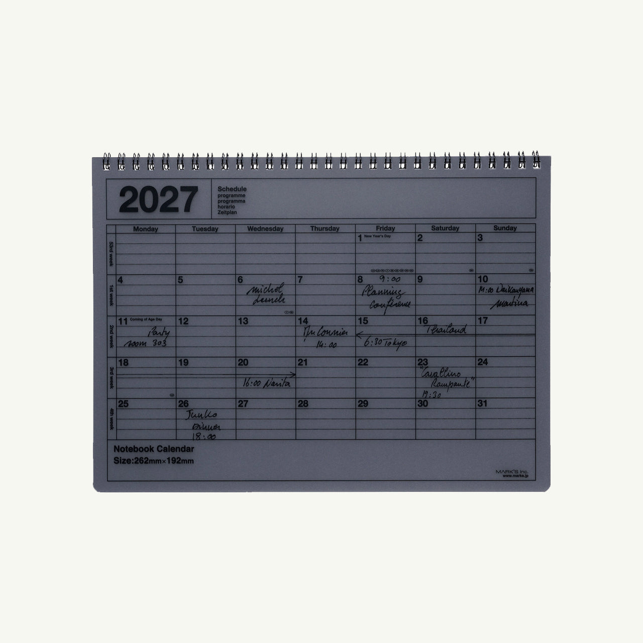 Monthly Planner 2027 –  B5