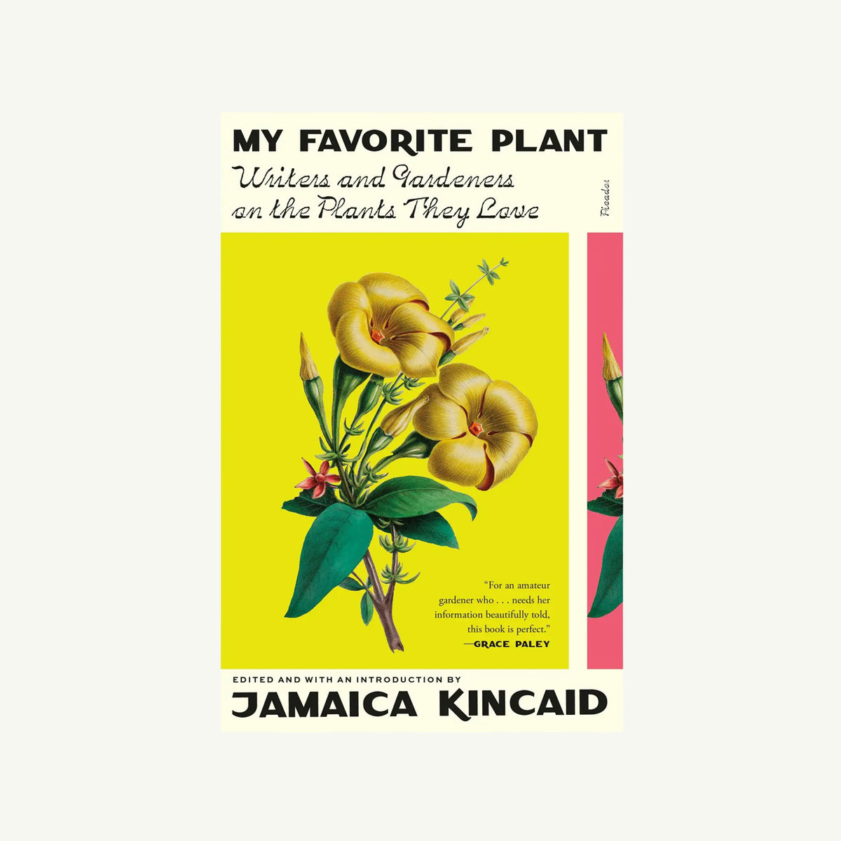 Botanical cover with yellow blooms for “Writers And Gardeners” by Macmillan Publishers.