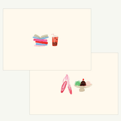 Boba and Books Notecards