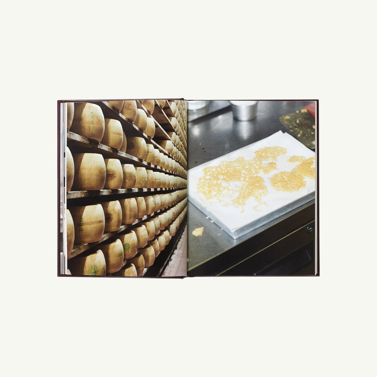 Never Trust a Skinny Italian cheese wheels inspired by Osteria Francescana, by Phaidon.