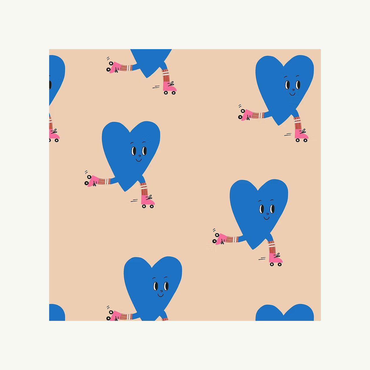 Gift Wrap - Roller Hearts