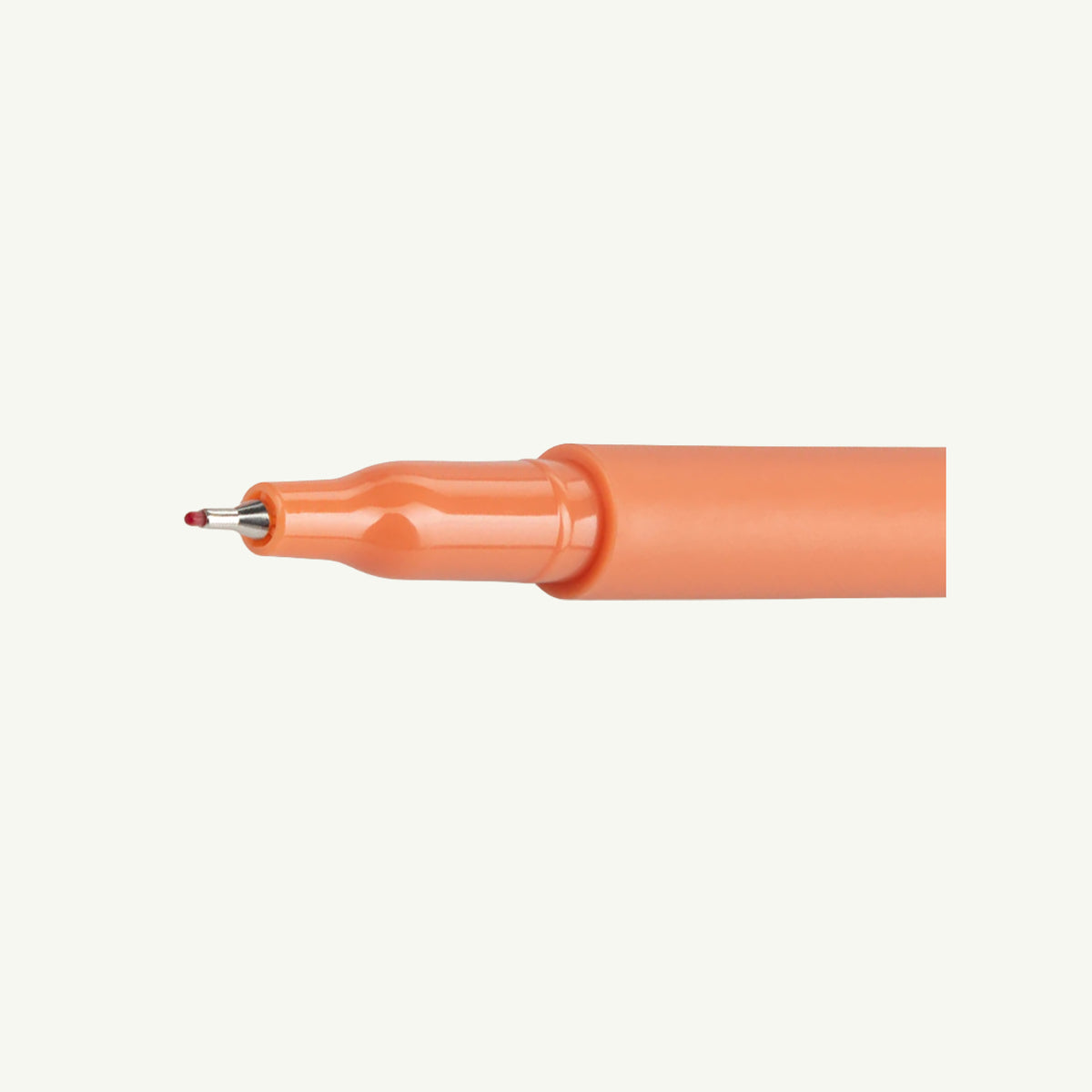 Papier Quintet Fineliners (Set of 5), orange pen with red tip shown on a white background.