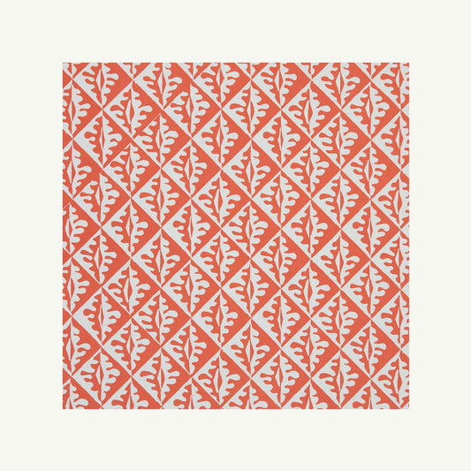 Patterned Paper Oak Leaves Red