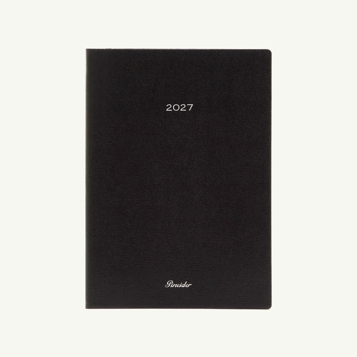 Black Pineider’s Milano 2027 Diary with a textured Mini-Franzi leather cover.