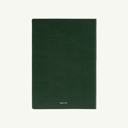 Dark green Pineider’s Milano 2027 diary with MADE IN ITALY printed at the bottom.