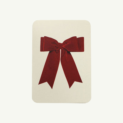 Red Velvet Bow Greeting Card