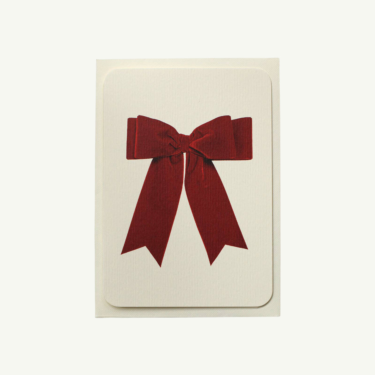 Red Velvet Bow Greeting Card