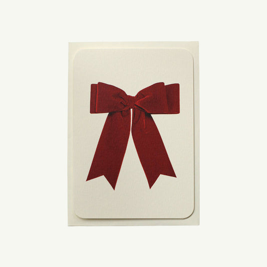 Red Velvet Bow Greeting Card