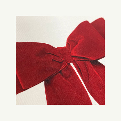 Red Velvet Bow Greeting Card