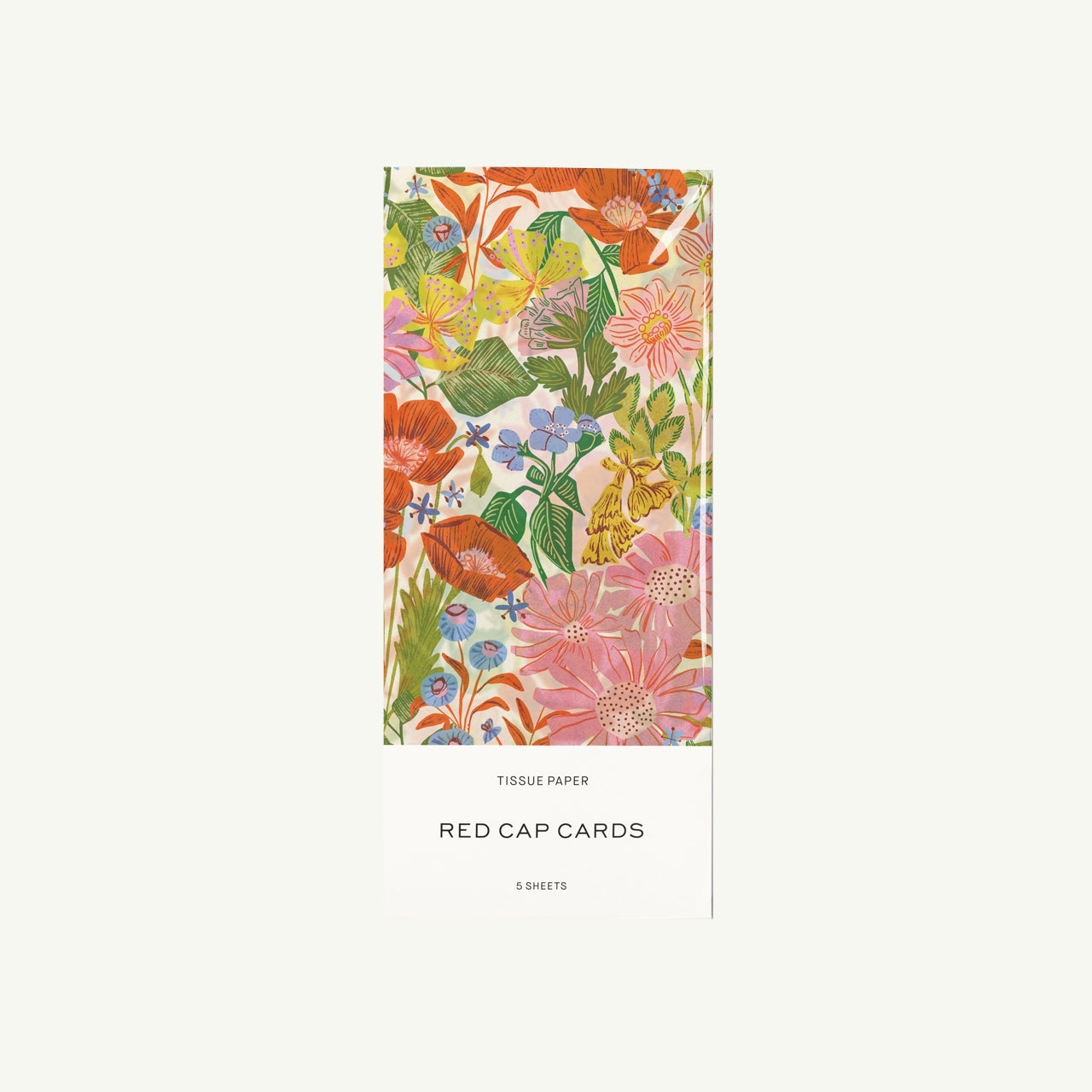 Our Love Only Grows Tissue Paper by Red Cap Cards; 5 floral sheets, perfect for elegant wrapping.