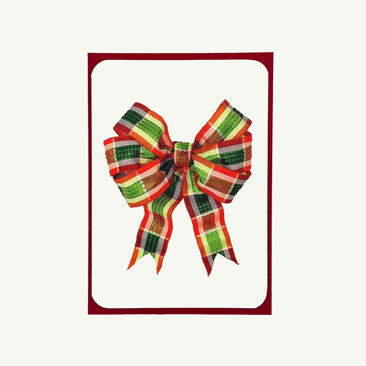 Red & Green Check Bow