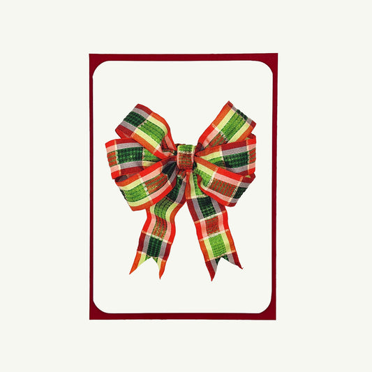 Red & Green Check Bow
