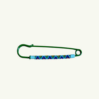 Enamel Beaded Safety Pin