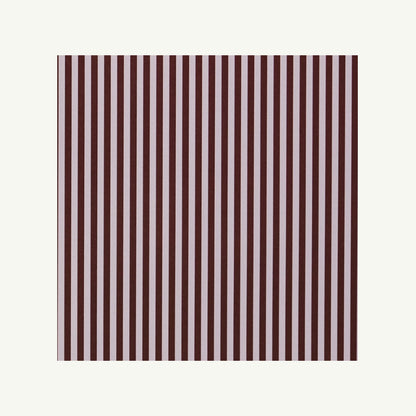 Kinshipped Recycled Gift Wrap: cream, with vertical brown and white stripes on a square.