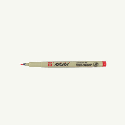 Sakura Pigma Sketch Pen in beige with red tip and cap, shown on a plain white background.