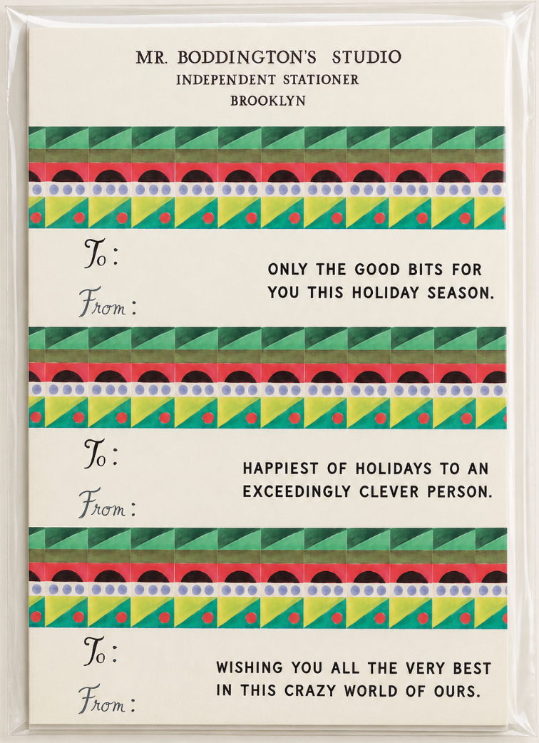 Wit + Cheer Holiday Tags by Mr. Boddington’s Studio: festive, colorful, and ready to use.