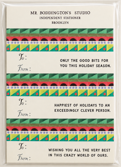 Wit + Cheer Holiday Tags by Mr. Boddington’s Studio: festive, colorful, and ready to use.