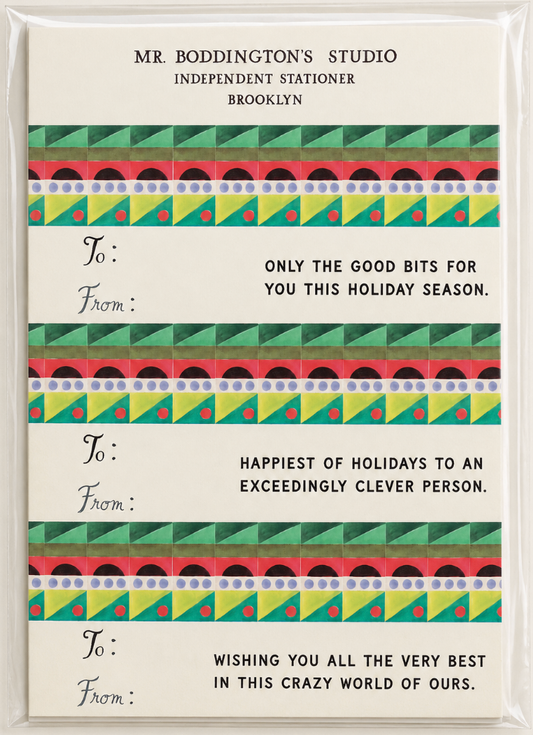 Wit + Cheer Holiday Tags by Mr. Boddington’s Studio: festive, colorful, and ready to use.